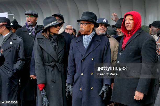 On Martin Luther King Day, hundreds gather to take part in a commemorative walk. In the middle, reverend Al Sharpton, a Baptist minister and...
