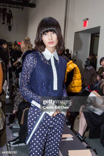 Ai Hashimoto attends the Michael Kors Collection Fall 2017 runway show at Spring Studios during New York Fashion Week on February 15, 2017 in New...