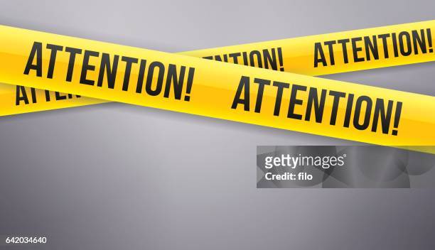 attention caution tape - concentration stock illustrations