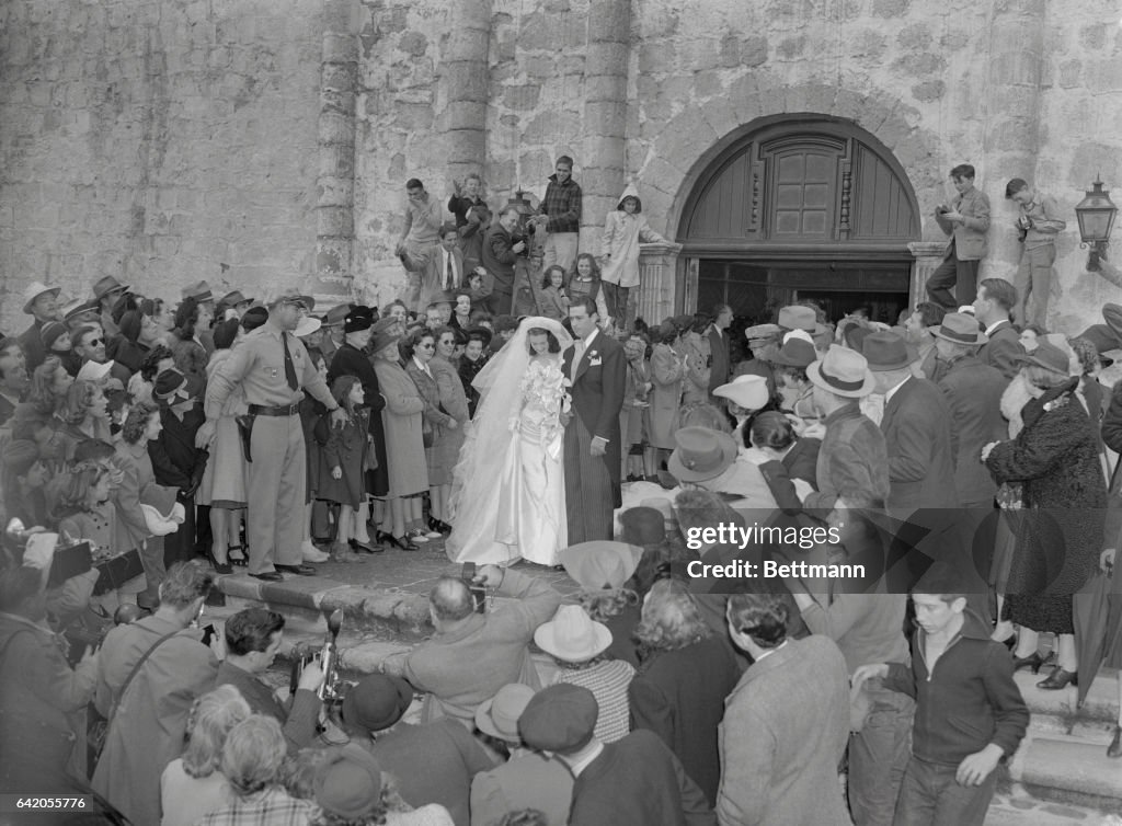Pasquale DiCicco and Gloria Vanderbilt at Their Wedding
