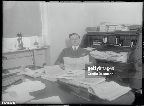 This photo shows Representatives John J. Gorman of Illinois,, who had just introduced a bill into the House for the creation of a separate department...