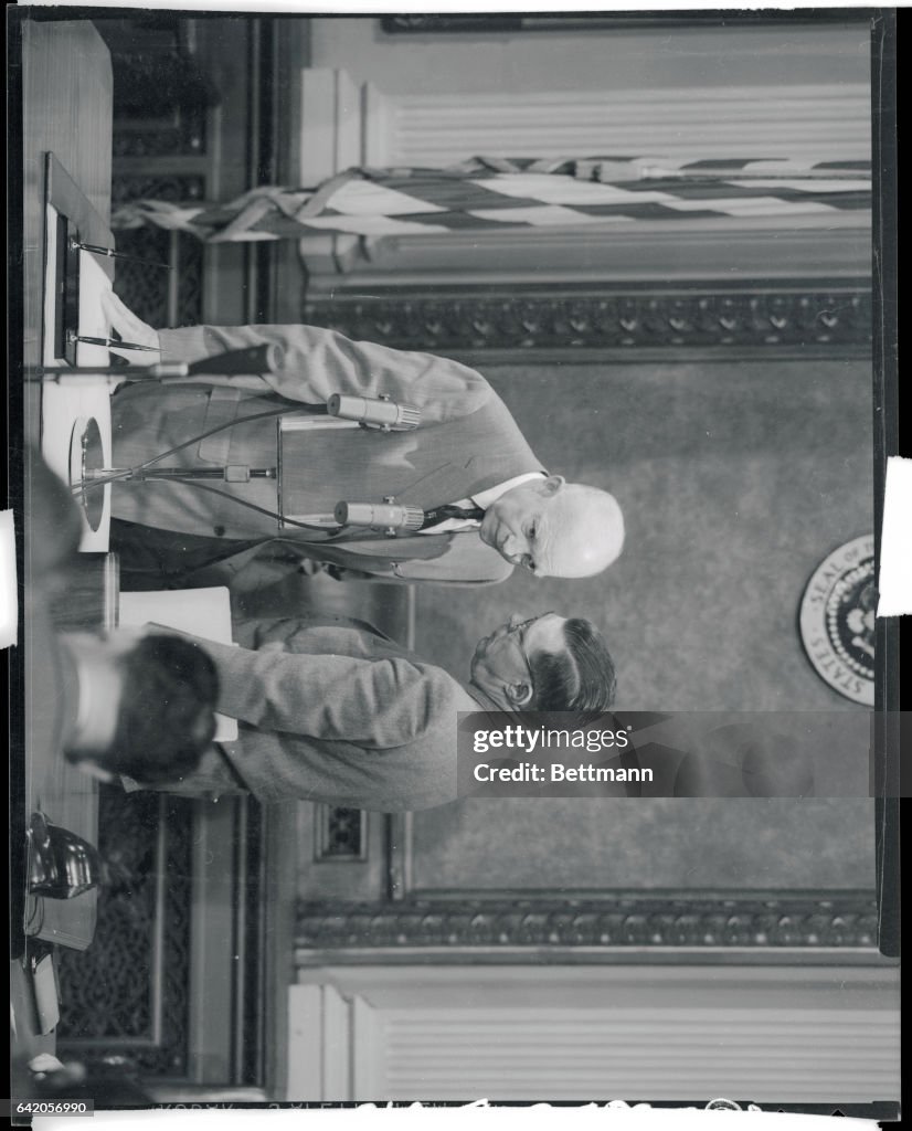 James Hagerty Conferring with President Eisenhower