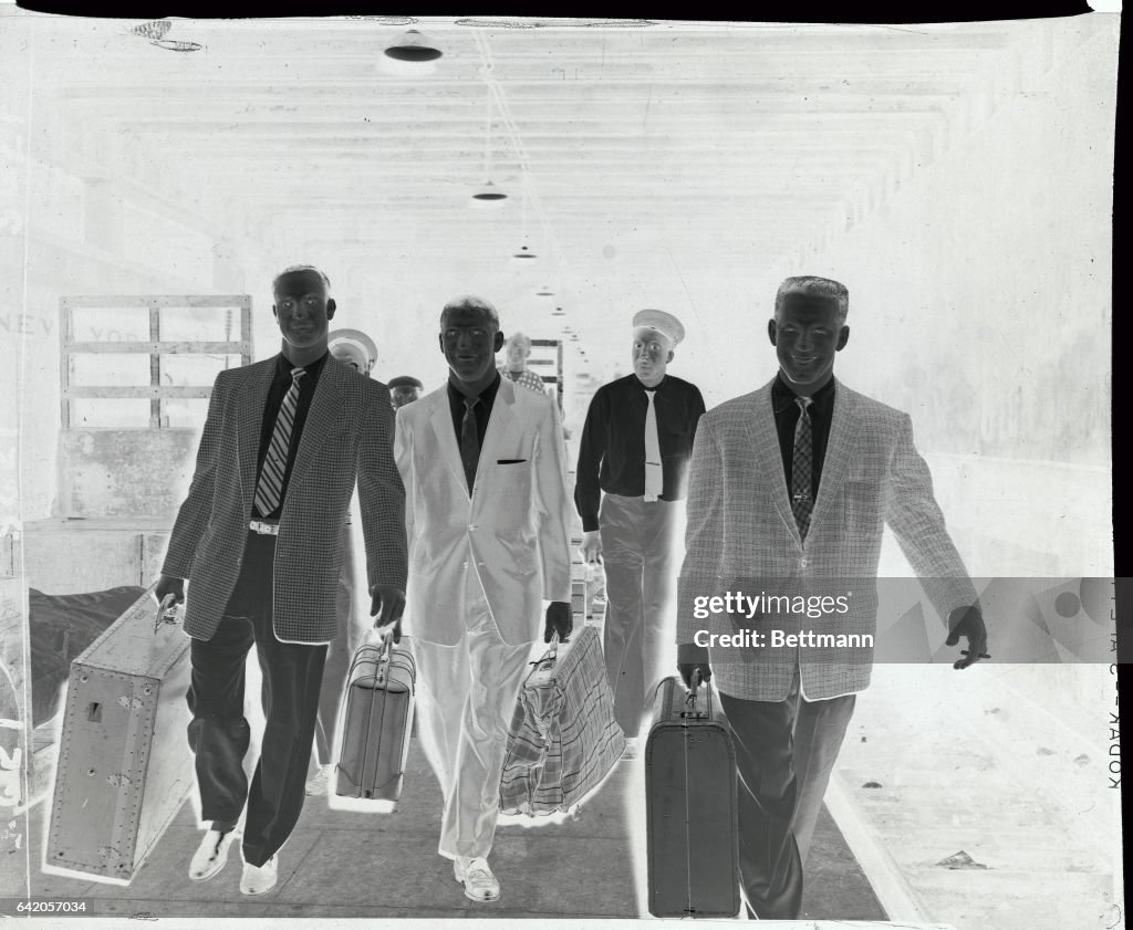 Mickey Mantle with Whitey Ford and Bob Grim