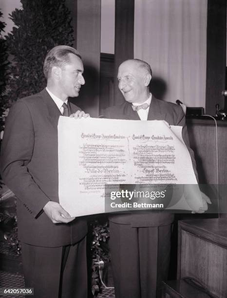 West Berlin Honored. West Berlin, Germany: French Minister M. Jacques Chaban-Delmas, , President of the Commission for Communal and Regional affairs...
