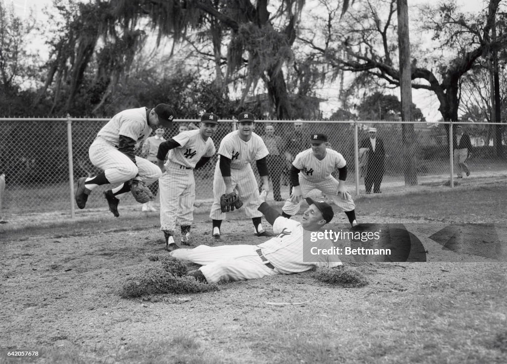Yankees Training with Coach Frank Crosetti