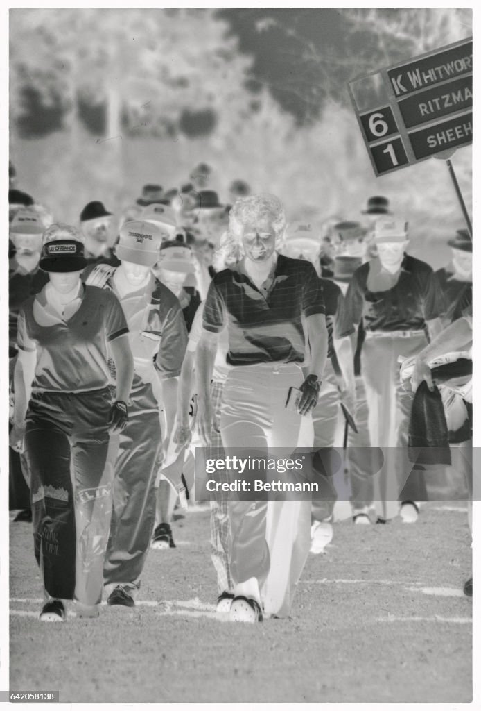Kathy Whitworth Walking on Fairway
