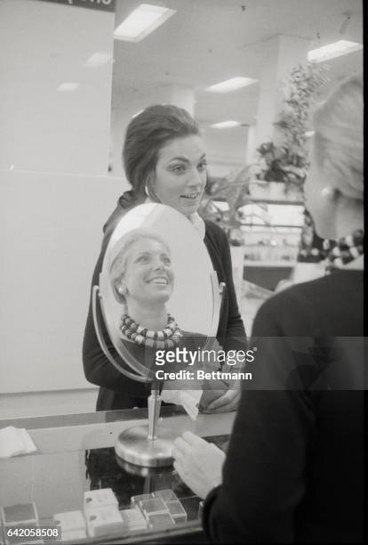 New York: Princess Luciana Pignatelli of Italy, , and Princess Barbara Von Leichtenstein , , two beauties of the international jet set, chat at a...