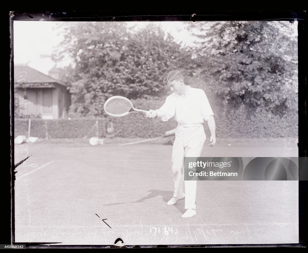 Maurice McLaughlin Playing Tennis
