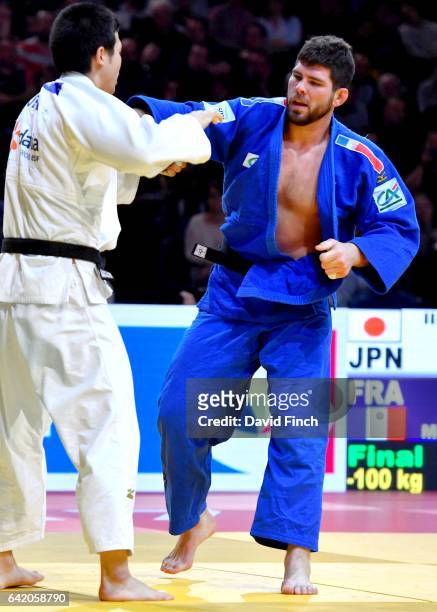 Rio Olympic bronze medallist, Cyrille Maret of France lost the u100kg final to Kentaro Iida of Japan who scored a wazari early in the contest during...