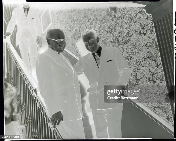 Prince Rainier III with Very Reverend Canon Tucker