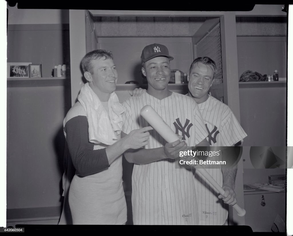 Yankee Players in Locker Room