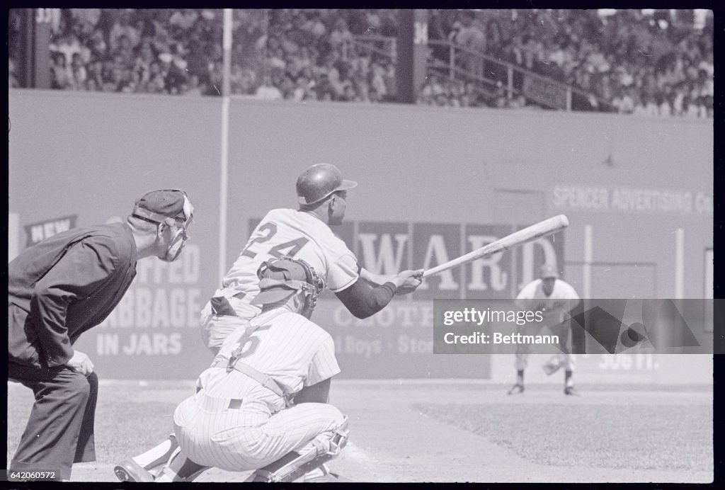 Willie Mays Playing Baseball