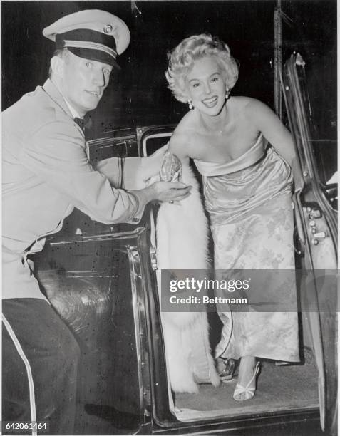 Doorman is shown right there, as Eva Gabor steps out of her car at the Roxy Theater. The famous sister was one of many stars of Radio, TV, Movies,...