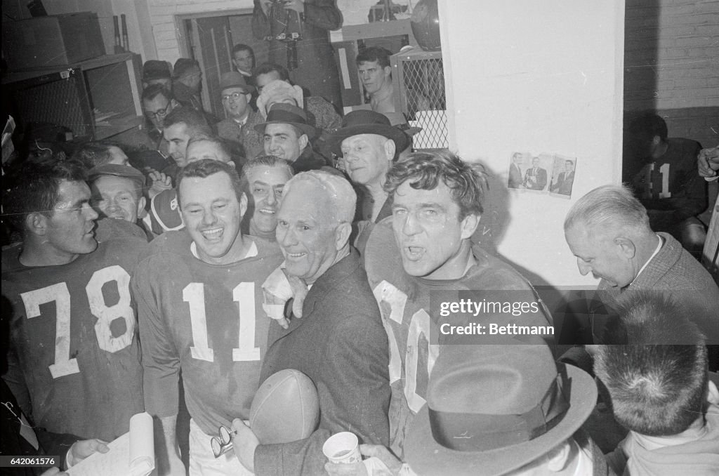 Football Team Celebrating Victory