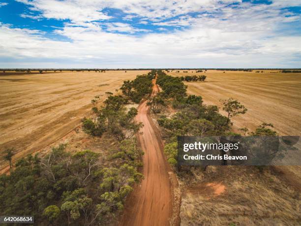 dirt road - mildura stock pictures, royalty-free photos & images