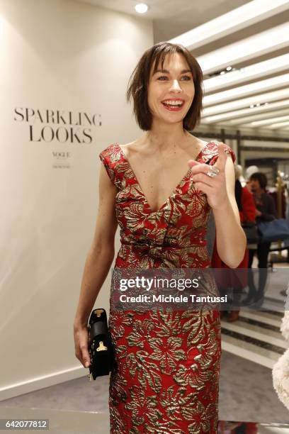Christiane Paul at the Sparkling Looks reception and trunk show at KaDeWe on February 16, 2017 in Berlin, Germany.