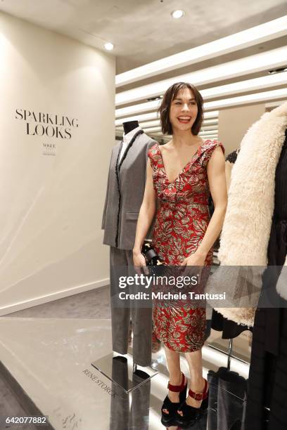 Christiane Paul at the Sparkling Looks reception and trunk show at KaDeWe on February 16, 2017 in Berlin, Germany.