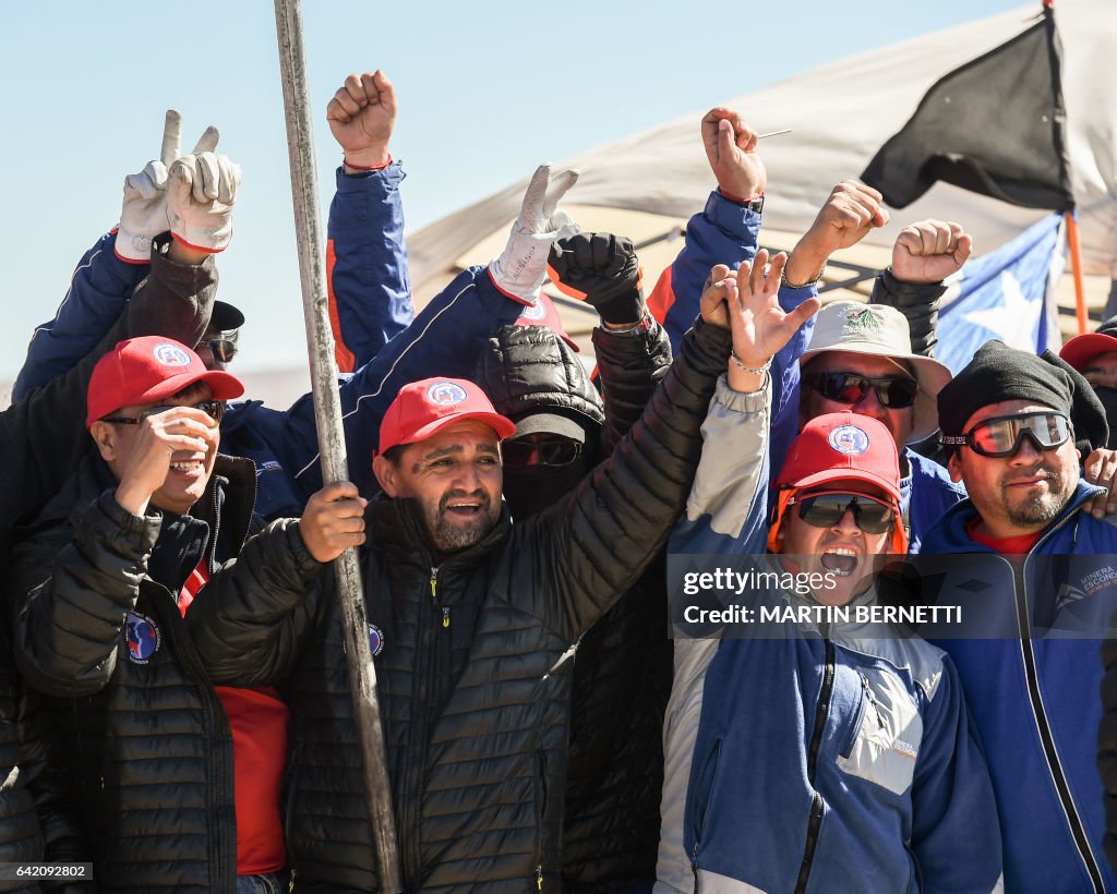 CHILE-MINING-STRIKE