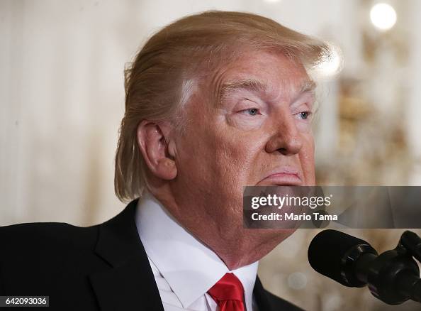 President Trump Holds News Conference In East Room Of White House President Trump Holds News Conference In East Room Of White House
