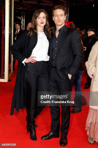 Actors Natalia Belitski and Alexander Fehling attend the 'In Times of Fading Light' premiere during the 67th Berlinale International Film Festival...