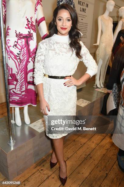 Roxie Nafousi attends the launch of the LFW: International Fashion Showcase 2017 in the West Wing Galleries at Somerset House on February 16, 2017 in...