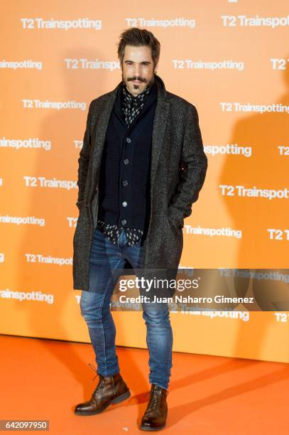 Unax Ugalde attends 'T2 Trainspotting' premiere at Sony Pictures building on February 16, 2017 in Madrid, Spain.