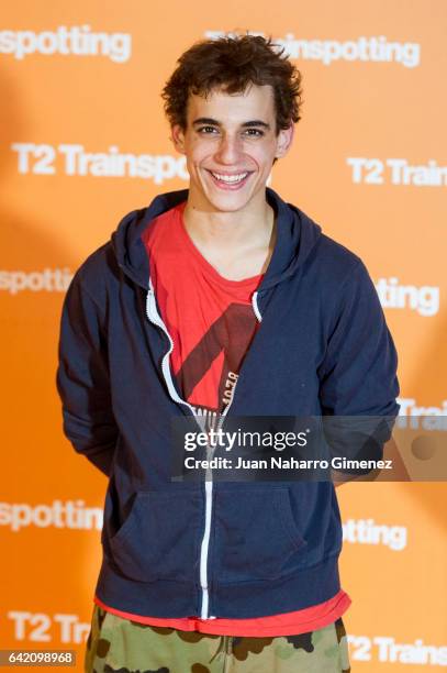 Miguel Herran attends 'T2 Trainspotting' premiere at Sony Pictures building on February 16, 2017 in Madrid, Spain.