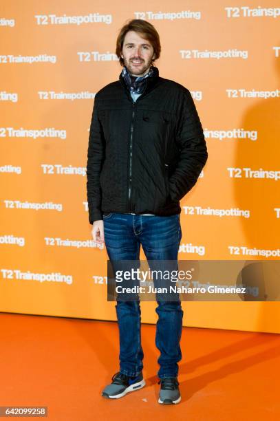 Manuel Velasco attends 'T2 Trainspotting' premiere at Sony Pictures building on February 16, 2017 in Madrid, Spain.