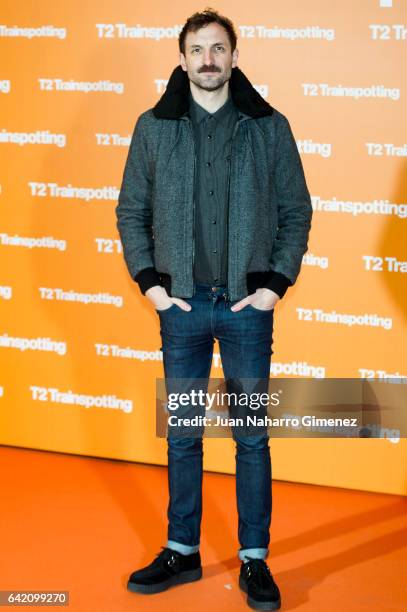 Julian Villagran attends 'T2 Trainspotting' premiere at Sony Pictures building on February 16, 2017 in Madrid, Spain.