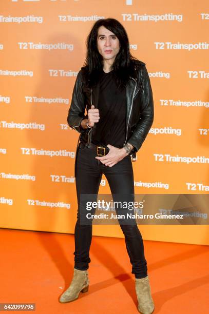 Mario Vaquerizo attends 'T2 Trainspotting' premiere at Sony Pictures building on February 16, 2017 in Madrid, Spain.