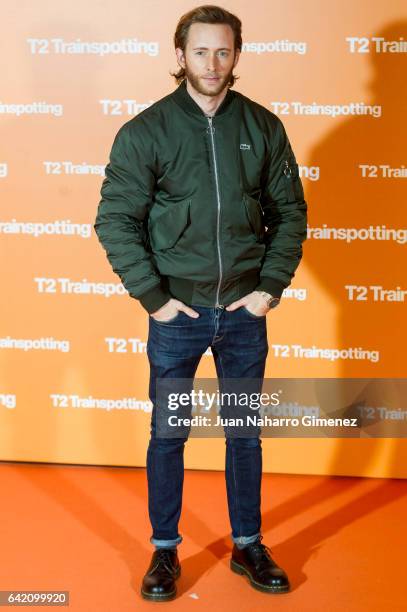 Pablo Rivero attends 'T2 Trainspotting' premiere at Sony Pictures building on February 16, 2017 in Madrid, Spain.