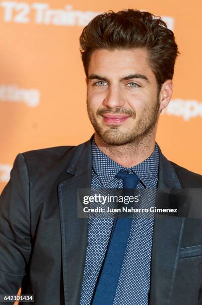 Maxi Iglesias attends 'T2 Trainspotting' premiere at Sony Pictures building on February 16, 2017 in Madrid, Spain.