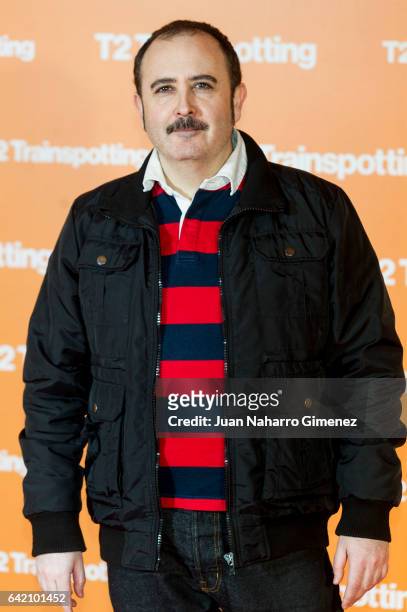 Carlos Areces attends 'T2 Trainspotting' premiere at Sony Pictures building on February 16, 2017 in Madrid, Spain.