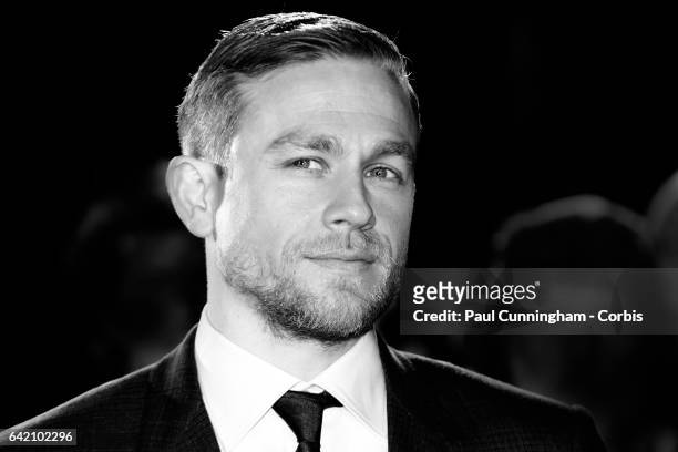 Charlie Hunnam who plays Percy Fawcett arrives at The Lost City of Z UK premiere on February 16, 2017 in London, United Kingdom.