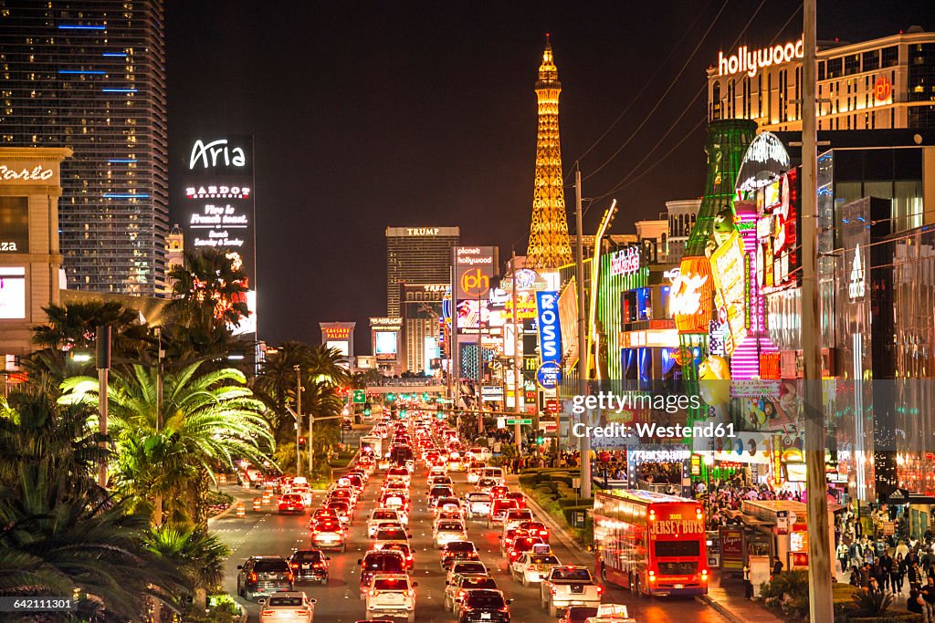 USA, Nevada, Las Vegas at night