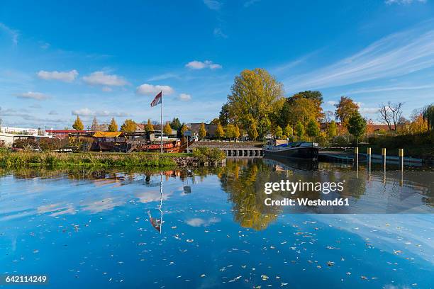 germany, oranienburg, harbour - oranienburg stock-fotos und bilder