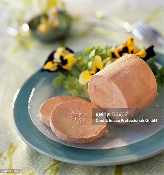 sliced bloc of foie gras - foie gras photos et images de collection