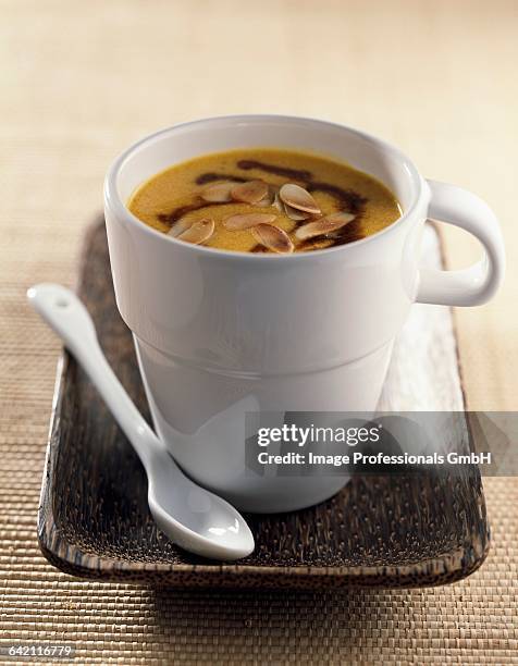 cream of pumpkin with coffee - sugary coffee drink stock pictures, royalty-free photos & images