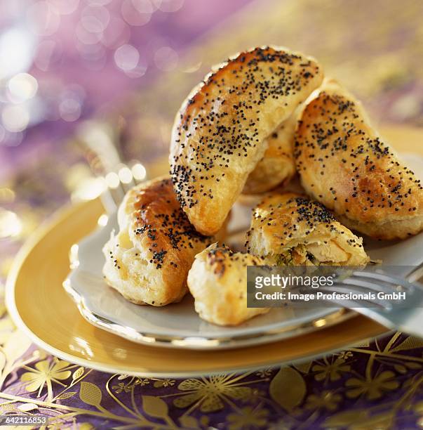 salmon pirojki s - puff pastry stock pictures, royalty-free photos & images