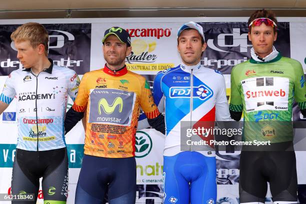 63rd Ruta del Sol 2017 / Stage 2 Podium / Daniel TUREK White young Jersey/ Alejandro VALVERDE Sprint Jersey/ Thibaut PINOT / Georg PREIDLER Green...