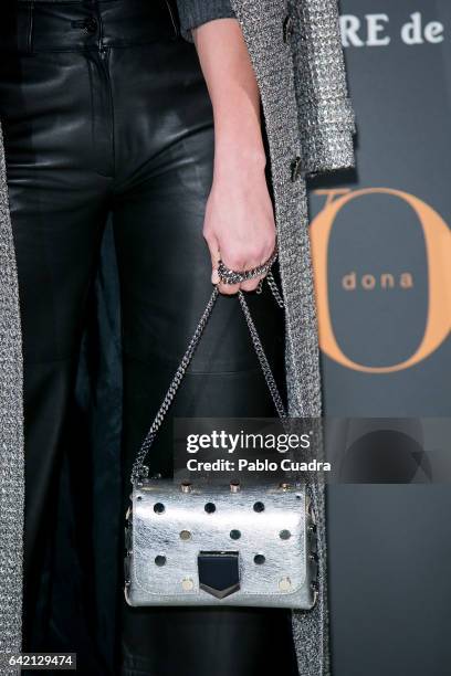 Michelle Calvo, handbag detail, attends the 'Yo Dona' party that inaugurates Mercedes-Benz Fashion Week Madrid Autumn/ Winter 2017 at Barcelo Torre...