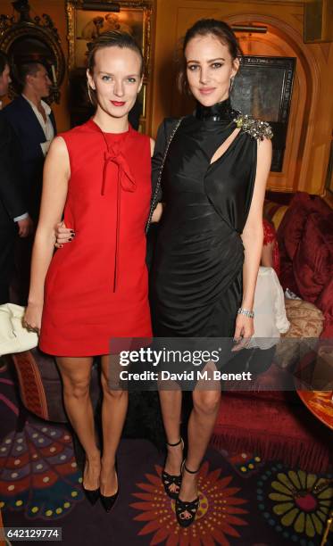 Charlotte Carroll and Eliza Cummings attend Annabel's Bright Young Things 2017 at Annabel's on February 16, 2017 in London, England.