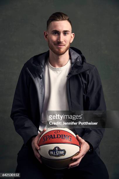 Gordon Hayward of the Uah Jazz poses for portraits during the NBAE Circuit as part of 2017 All-Star Weekend at the Ritz-Carlton Hotel on February 16,...