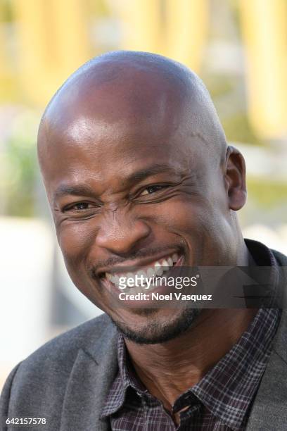 Akbar Gbajabiamila performs at "Extra" at Universal Studios Hollywood on February 16, 2017 in Universal City, California.