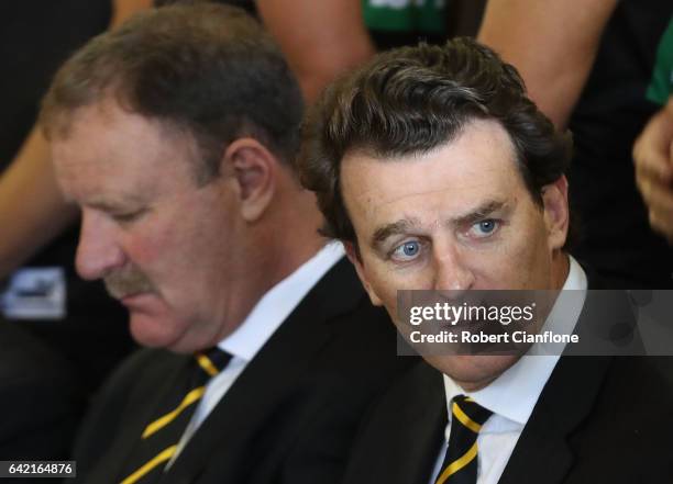 Tigers CEO Brendon Gale is seen during the Richmond Tigers AFL Team Photo Day on February 17, 2017 at Punt Road Oval in Melbourne, Australia.