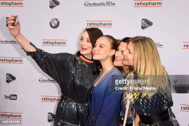 Sonja Gerhardt, Maria Ehrich, Bettina Zimmermann and Ursula Karven attend the 99Fire-Films-Award at Admiralspalast on February 16, 2017 in Berlin,...