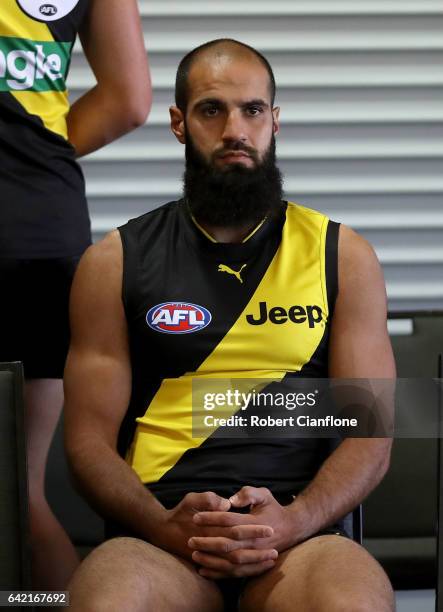 Bachar Houli of the Tigers is seen during the Richmond Tigers AFL Team Photo Day on February 17, 2017 at Punt Road Oval in Melbourne, Australia.