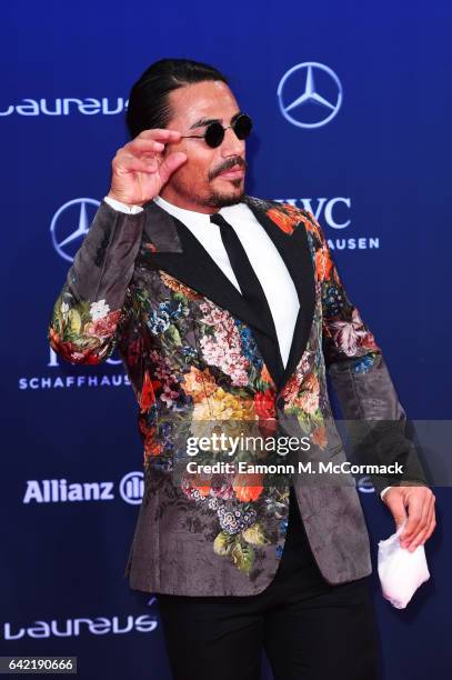 Nusret Gokce aka Salt Bae attends the 2017 Laureus World Sports Awards at the Salle des Etoiles,Sporting Monte Carlo on February 14, 2017 in Monaco,...