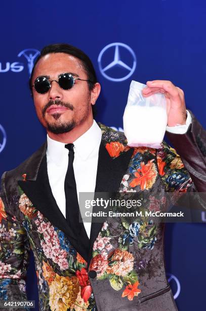 Nusret Gokce aka Salt Bae attends the 2017 Laureus World Sports Awards at the Salle des Etoiles,Sporting Monte Carlo on February 14, 2017 in Monaco,...