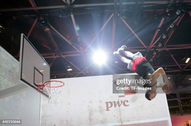 Basketball Freestyle attends the German Sports Gala 'Ball des Sports 2017' on February 4, 2017 in Wiesbaden, Germany.